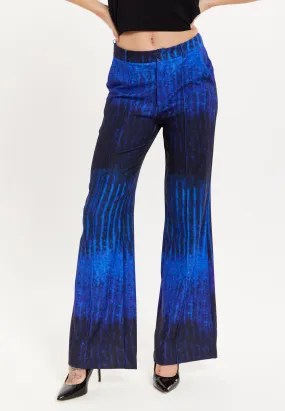 Abstract Print Tailored Trousers