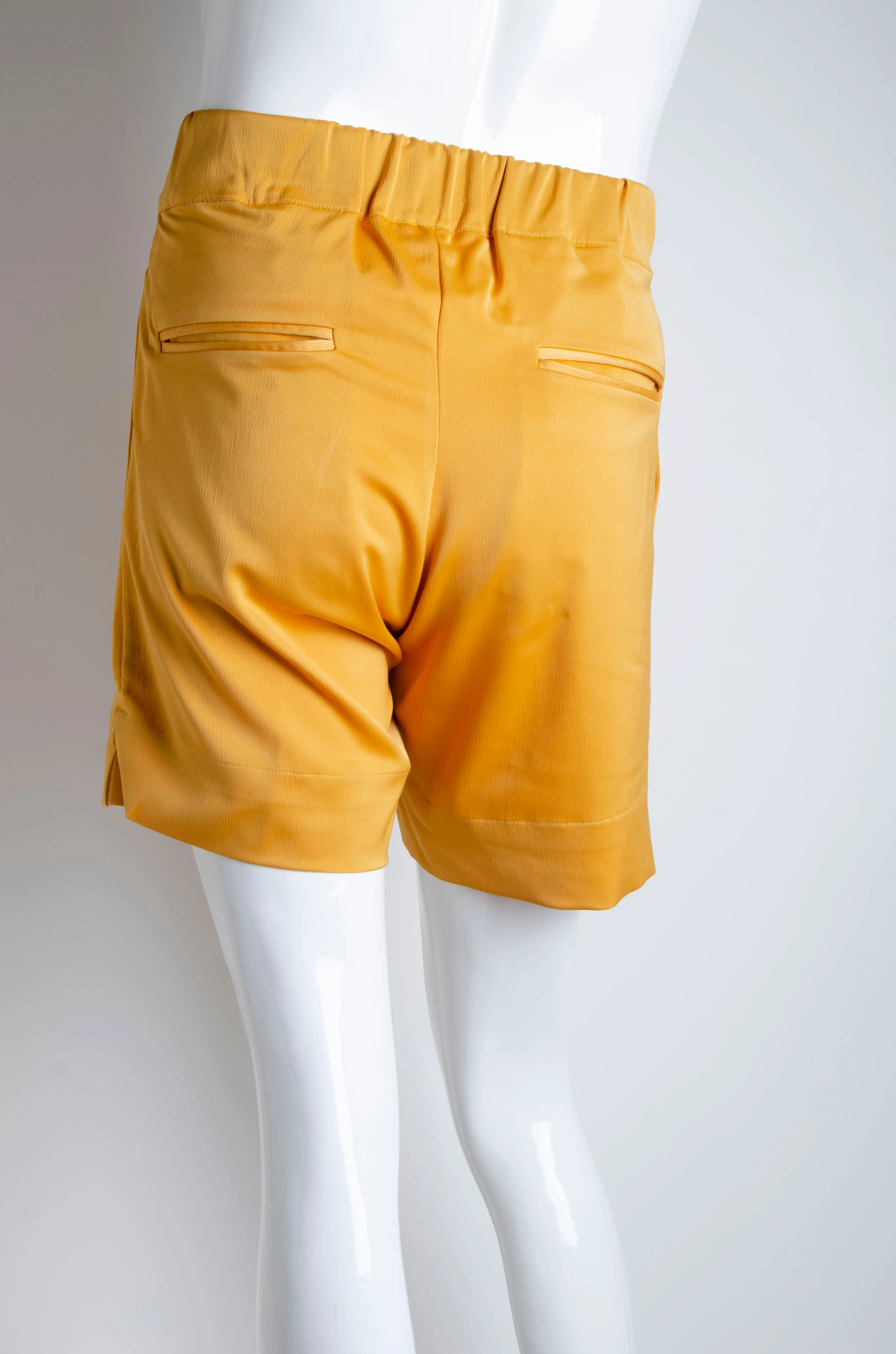 Amber Yellow Tailored Shorts