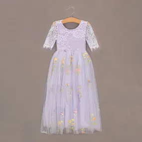 Baby Enchanted Dress - Embroidered Lilac Lace