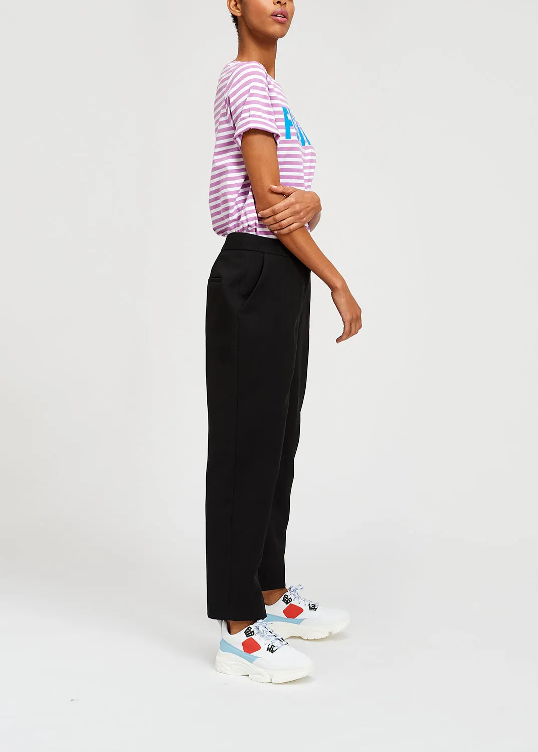 Black classic tailored trousers