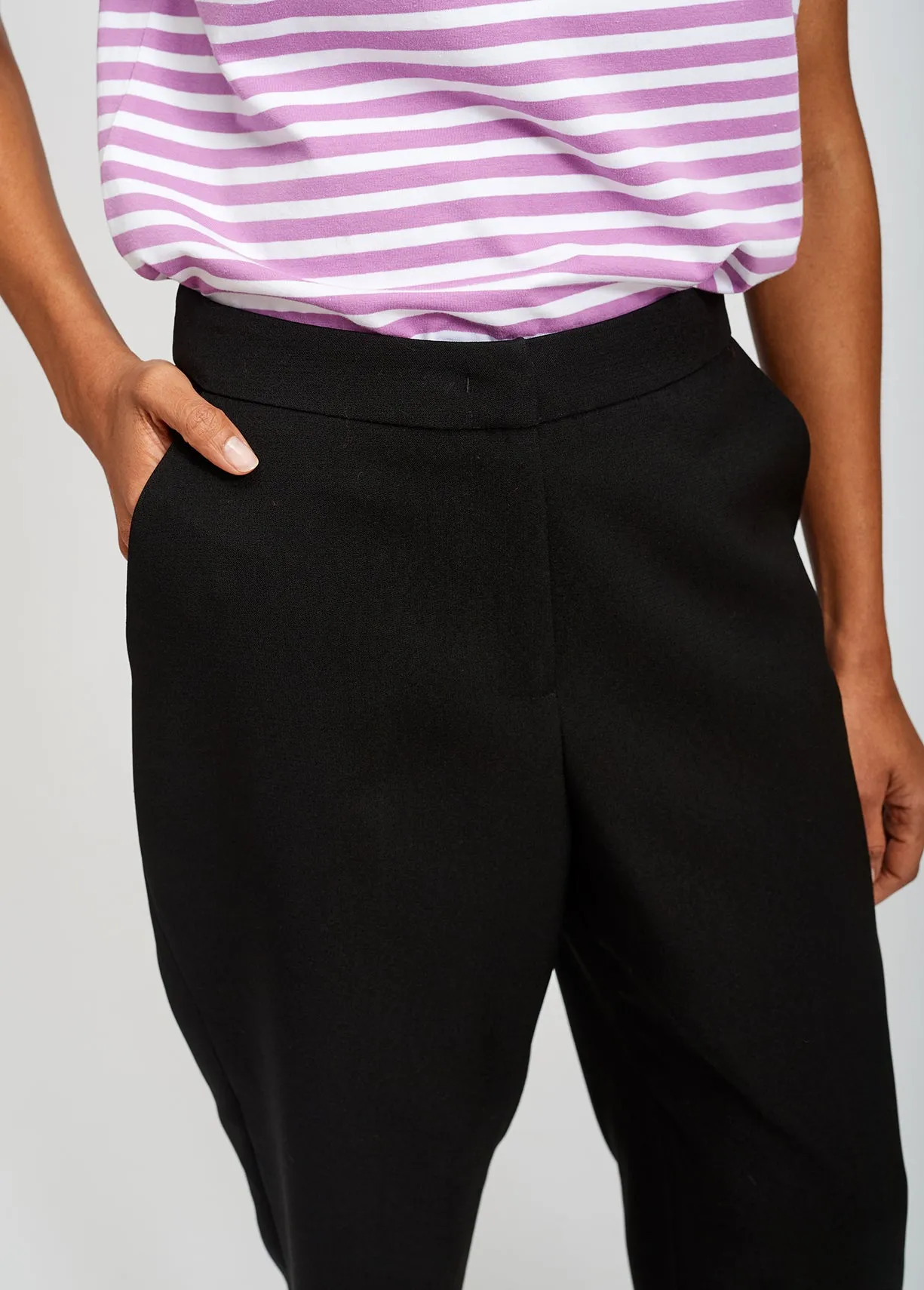 Black classic tailored trousers