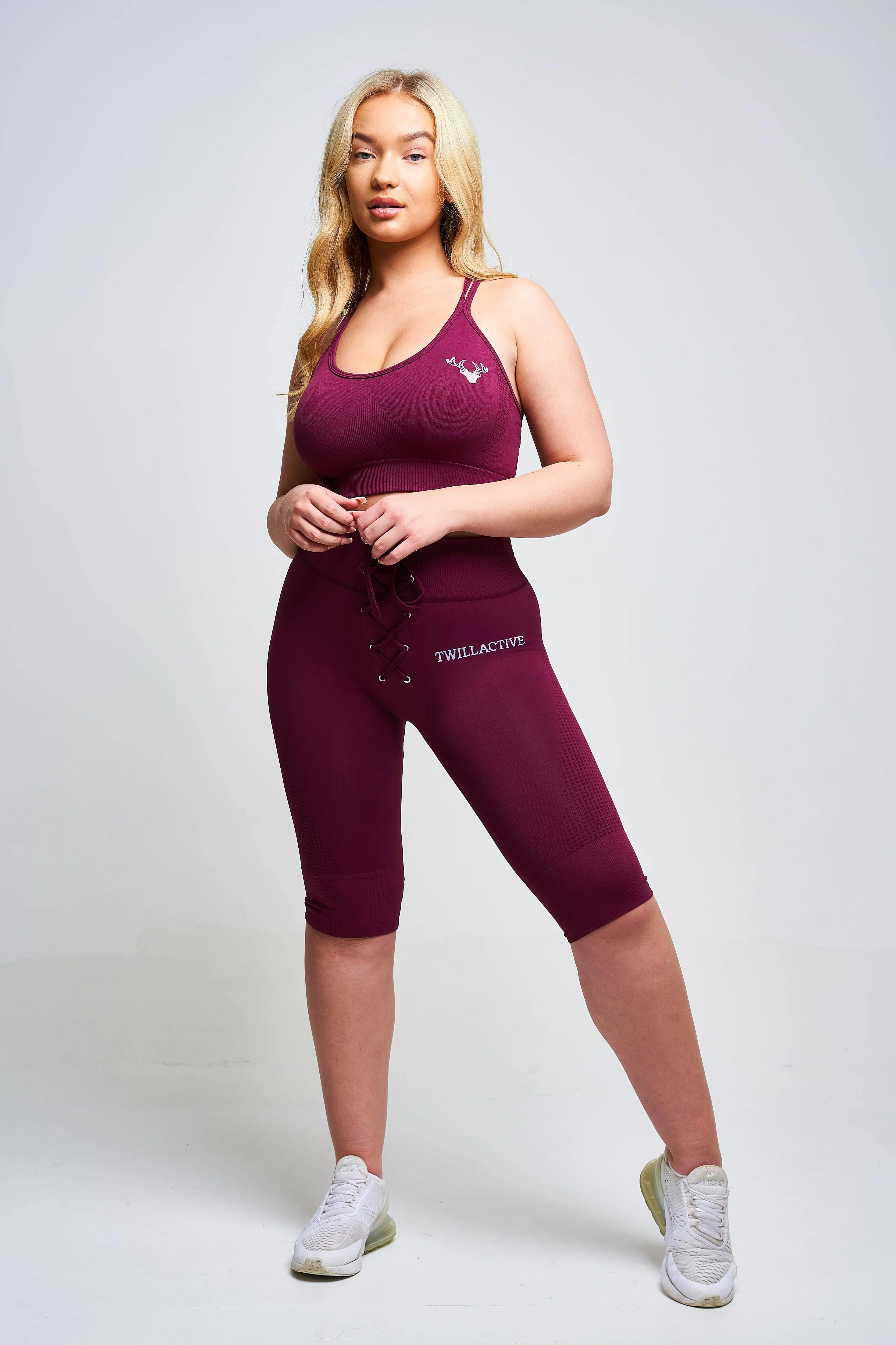 Boundless Recycled Strappy Sports Bra - Burgundy