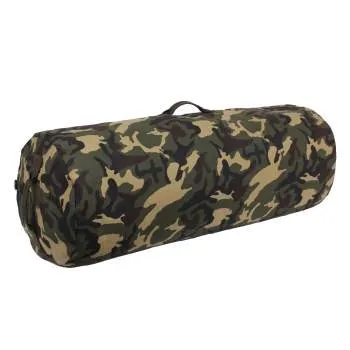 Canvas Duffle Bag With Side Zipper