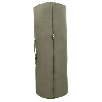 Canvas Duffle Bag With Side Zipper