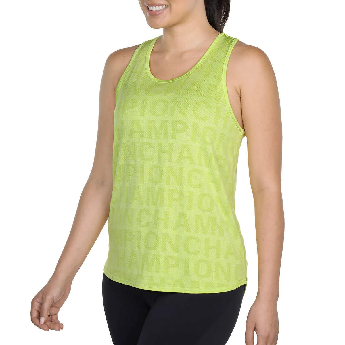 Champion Women's Racerback Logo Print Active Performance Tank Top