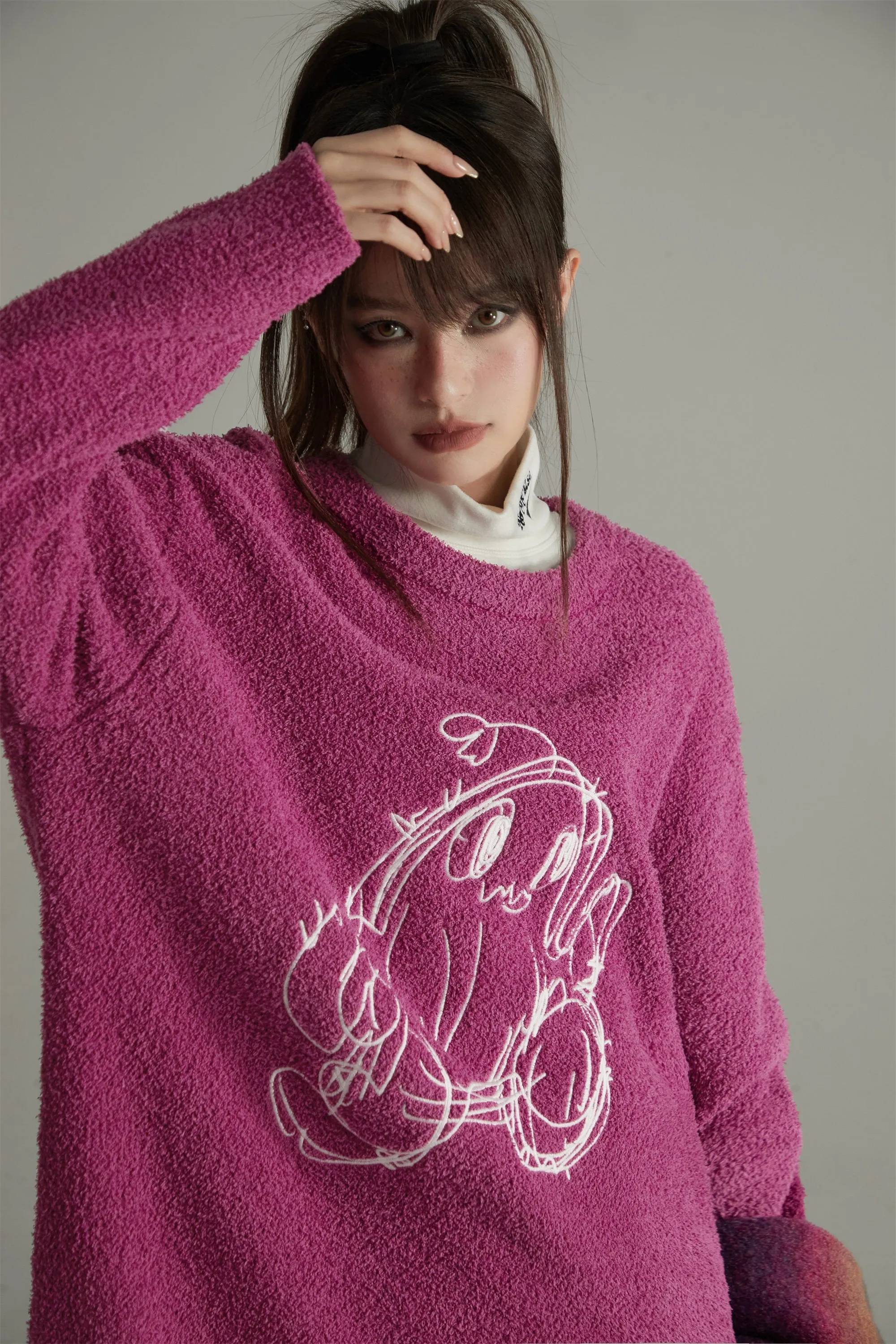 Character Embroidered Fleece Dress