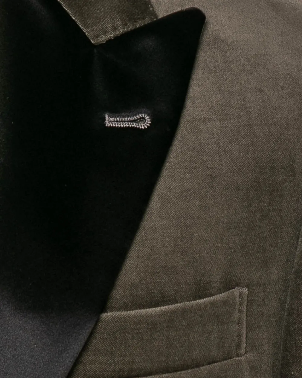 Charcoal Velvet Peak Lapel Dinner Jacket