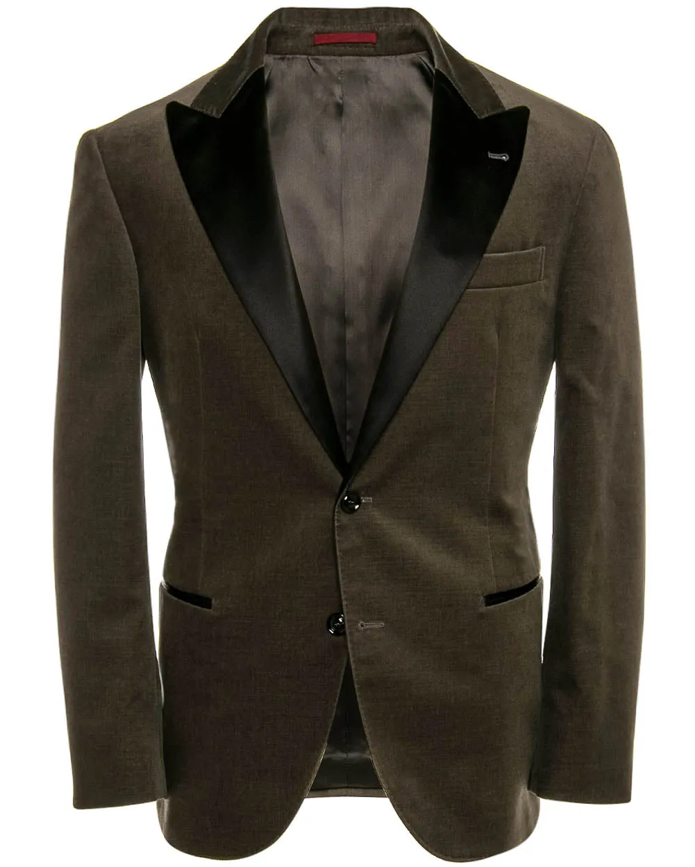 Charcoal Velvet Peak Lapel Dinner Jacket