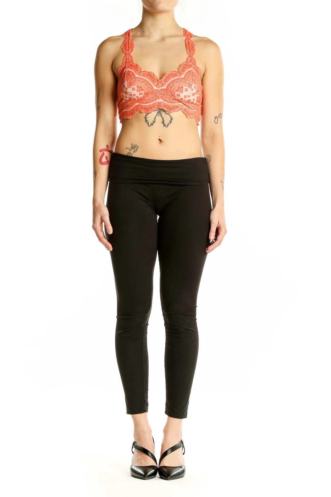 Coral Lace Racerback Bralette