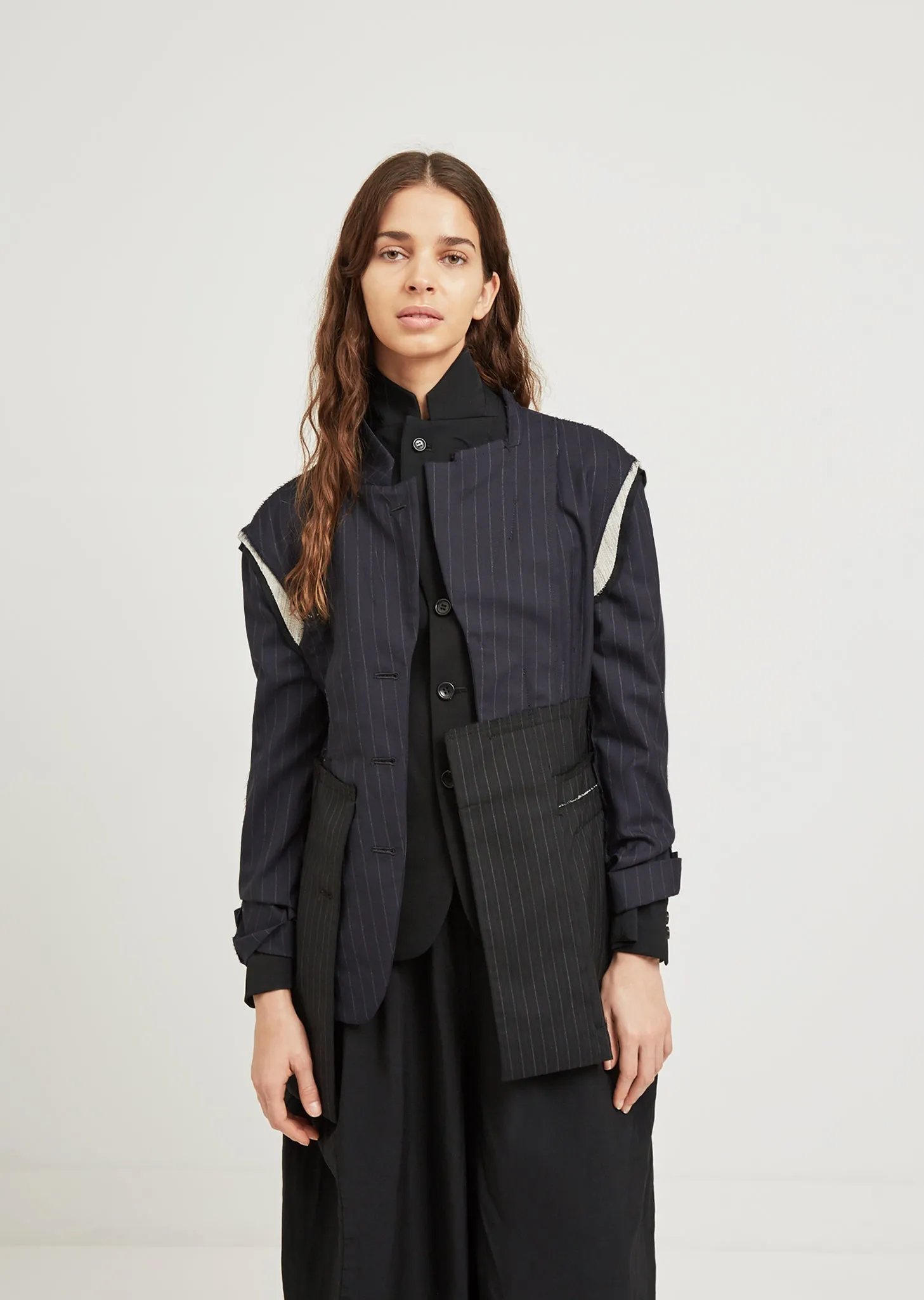 Deconstructed Stripe Jacket