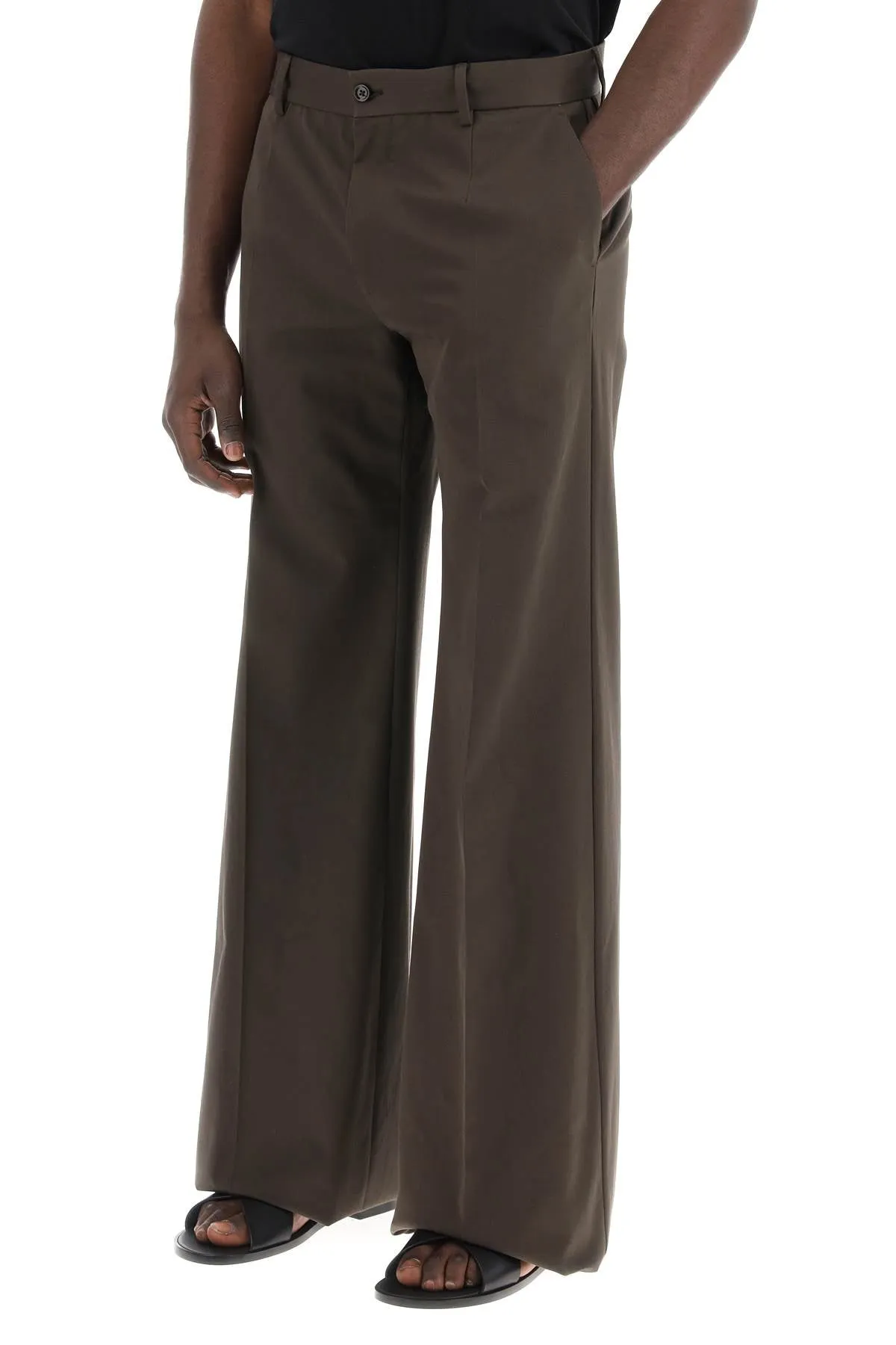 Dolce & Gabbana Tailored Cotton Trousers For Men