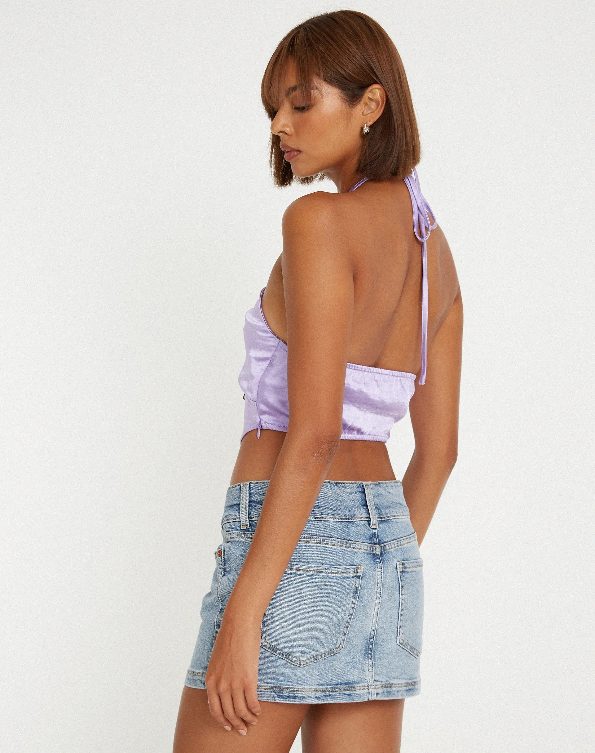 Domila Top in Satin Lilac