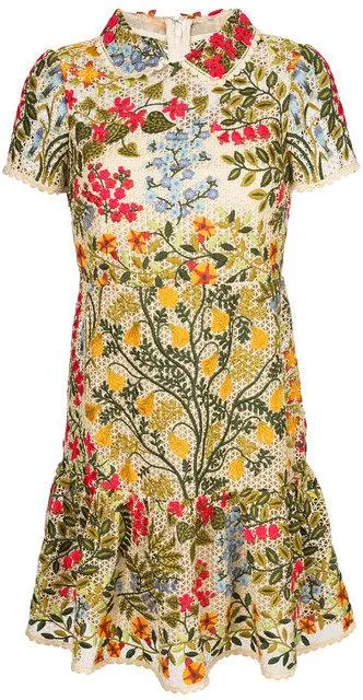 Embroidered Applique Dress