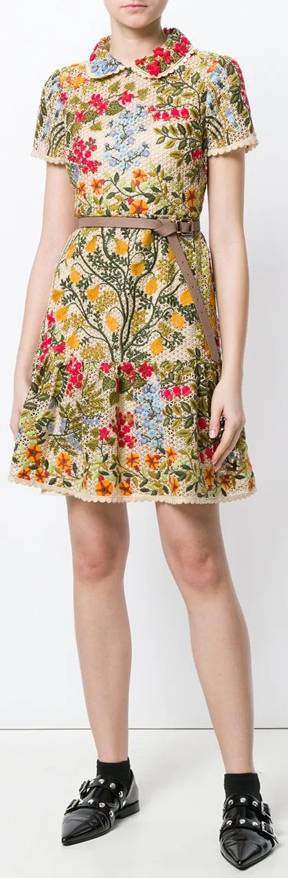 Embroidered Applique Dress