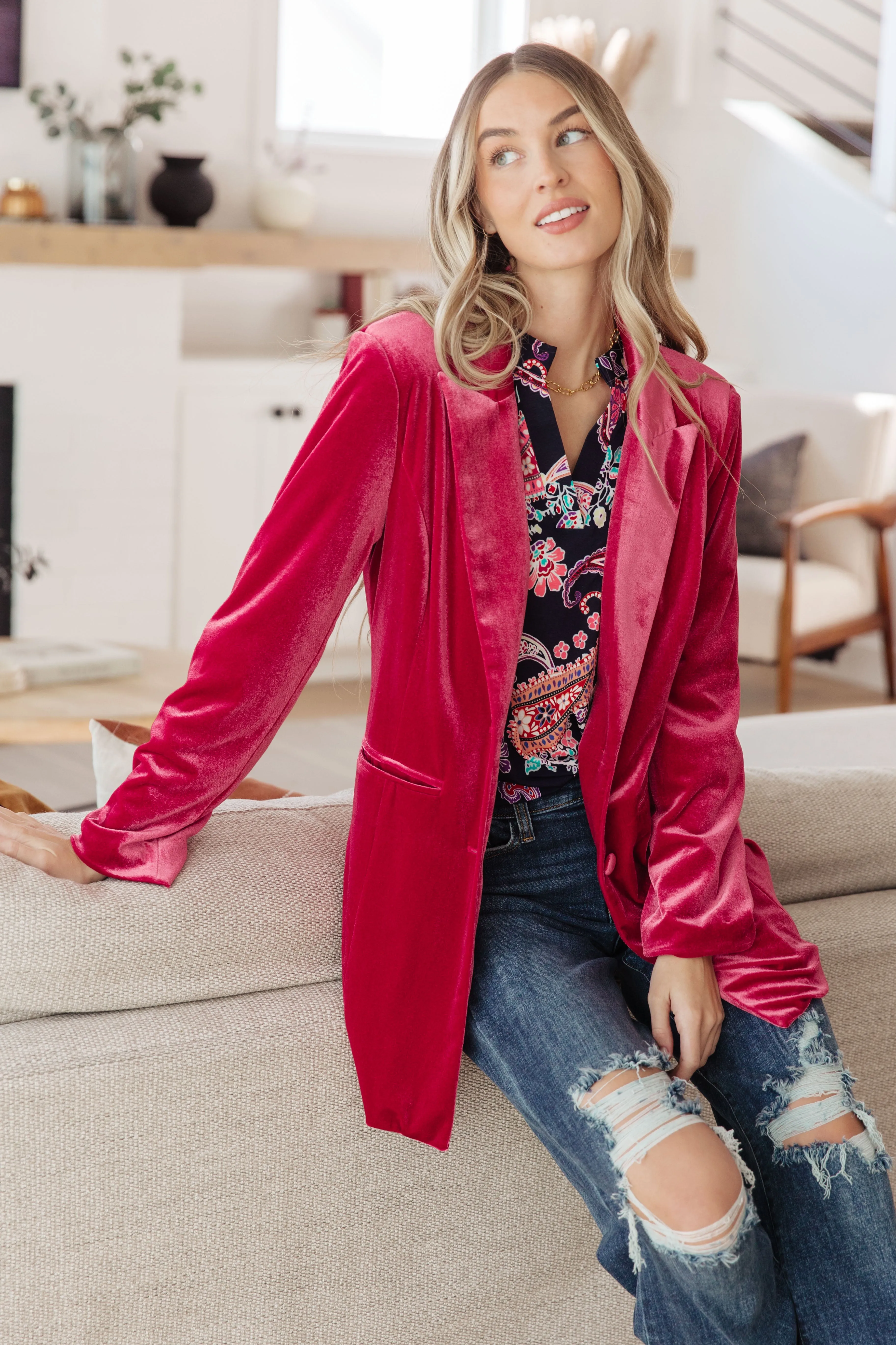 Emma Velvet Blazer