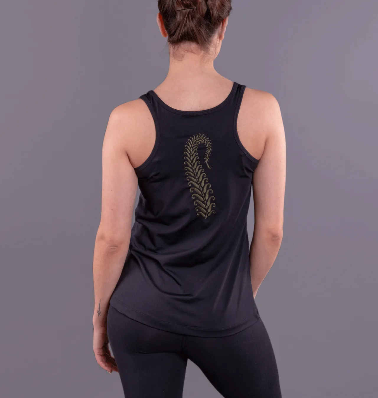 Fern Embroidered Yoga Tank