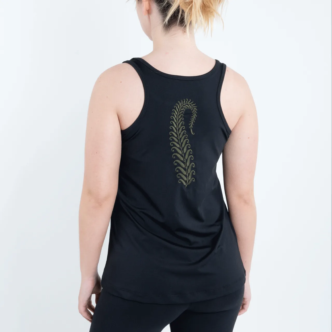 Fern Embroidered Yoga Tank