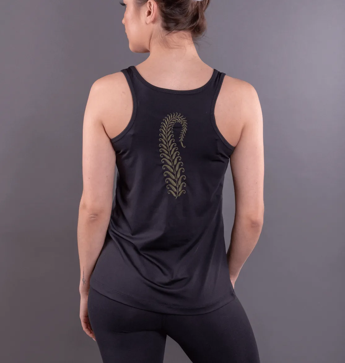 Fern Embroidered Yoga Tank