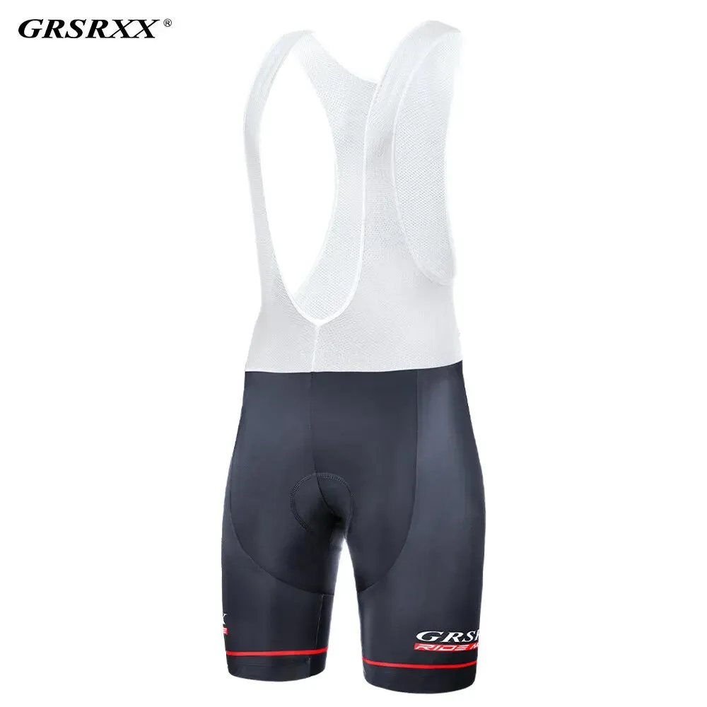 GRSRXX Cycling Shorts Men's Anti-slip Leg Grips Bike Shorts Shockproof 5D Pad Breathable Riding Bicycle Bib Short Ciclismo