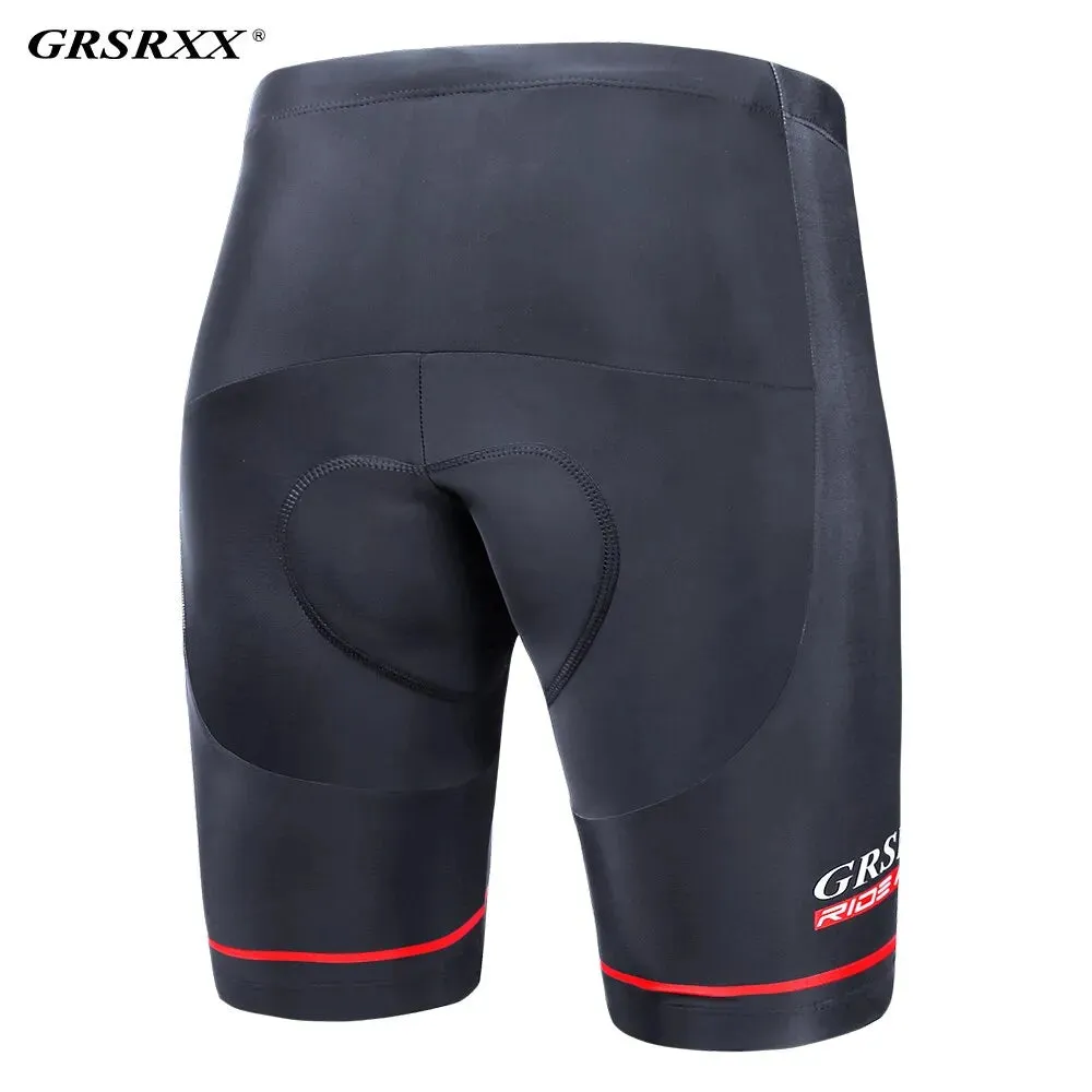 GRSRXX Cycling Shorts Men's Anti-slip Leg Grips Bike Shorts Shockproof 5D Pad Breathable Riding Bicycle Bib Short Ciclismo