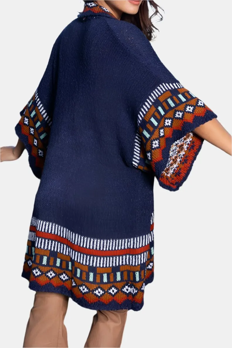 Kachina Tapestry Knit Cardigan Ruana