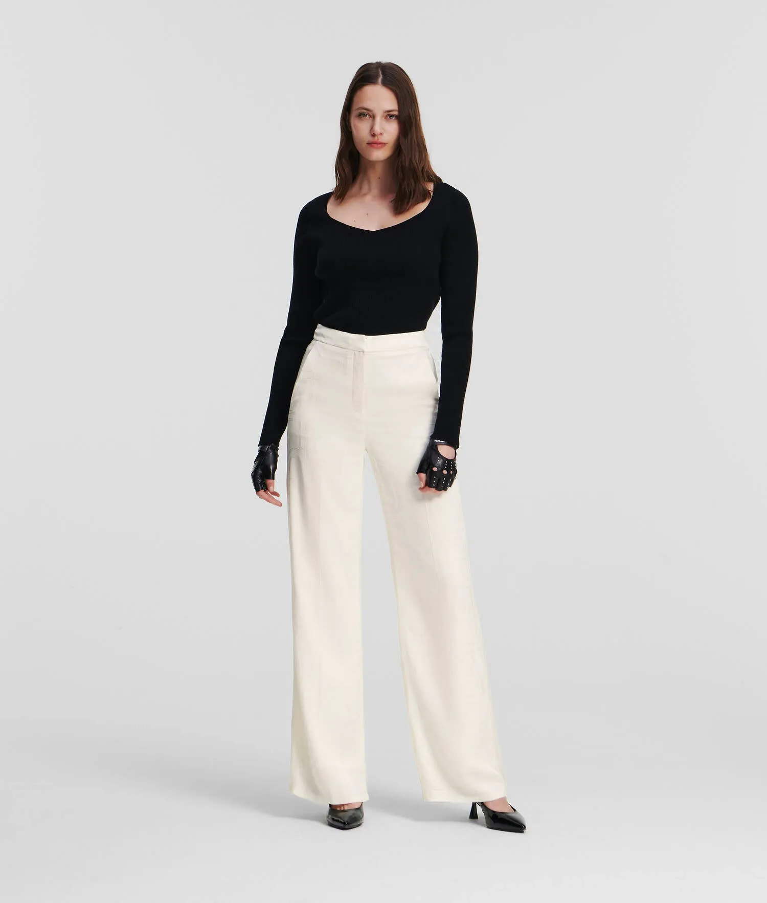 KARL LOGO TAILORED TROUSERS