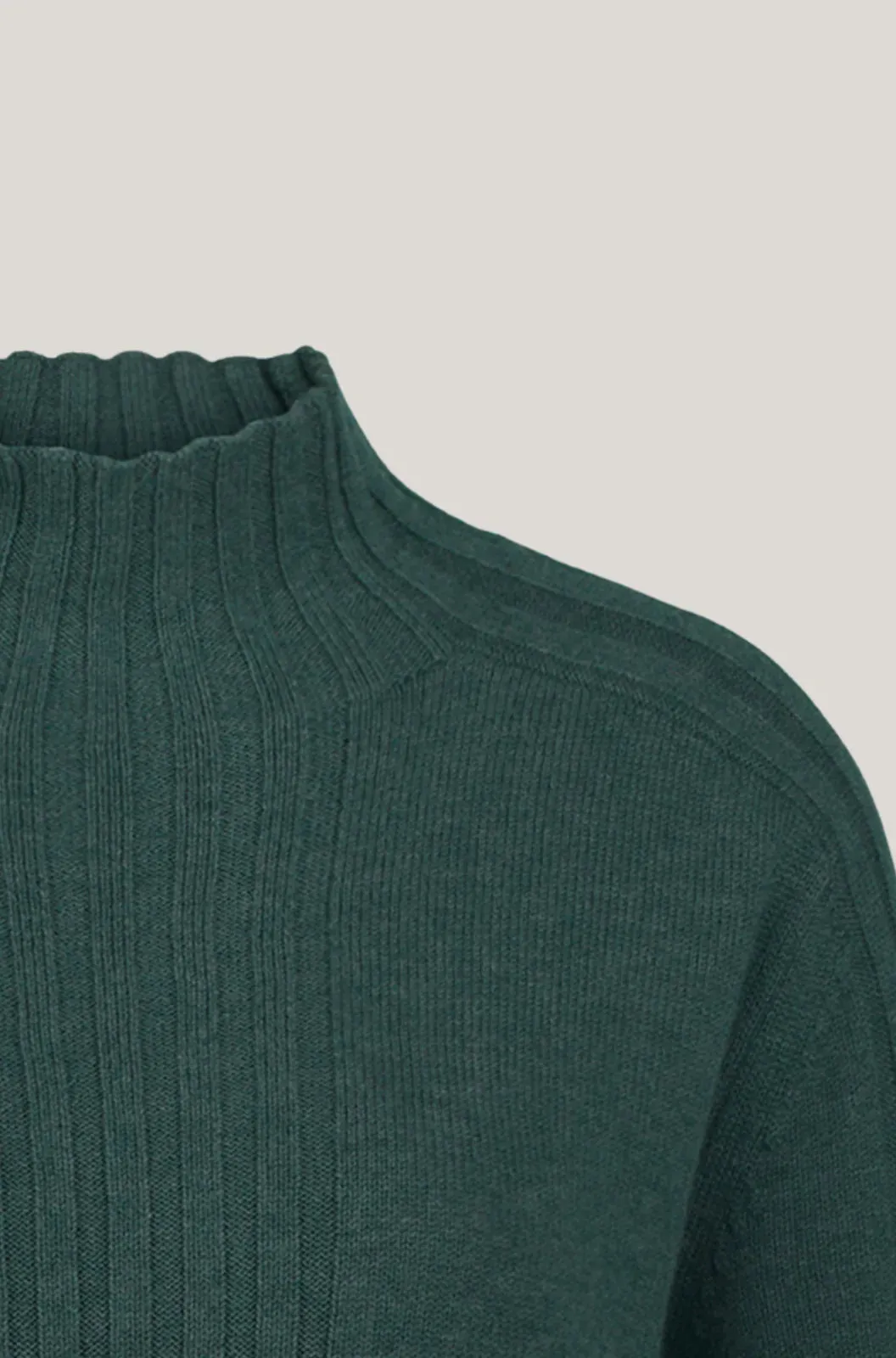 Mansted - Ruta Merino Turtle Neck Knit Dark Green