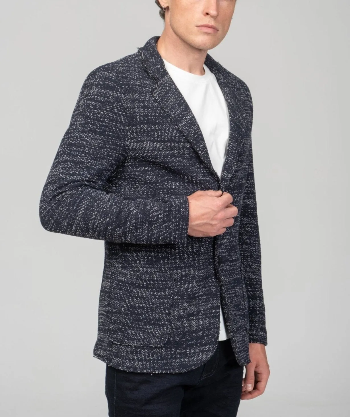 Modern Cotton Jackets - Navy White