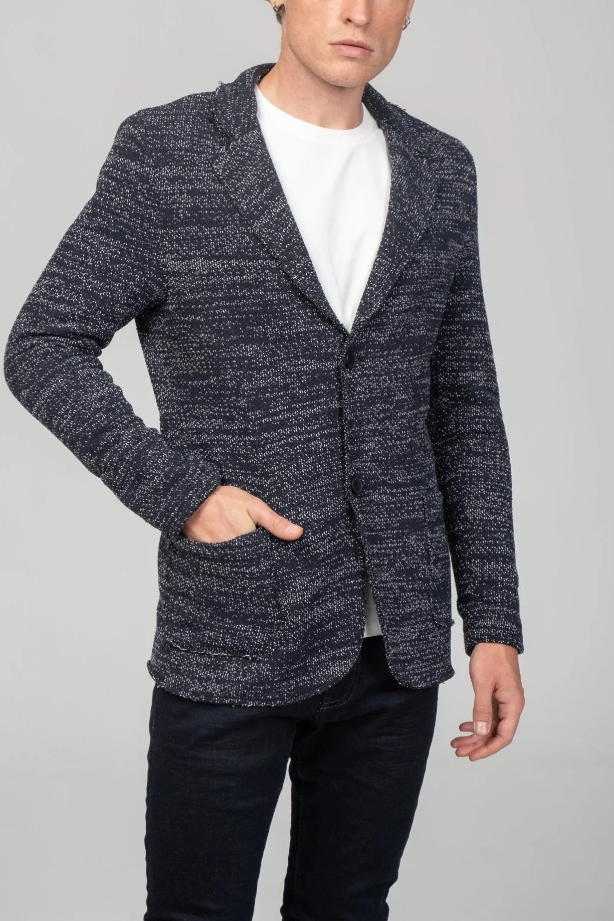 Modern Cotton Jackets - Navy White