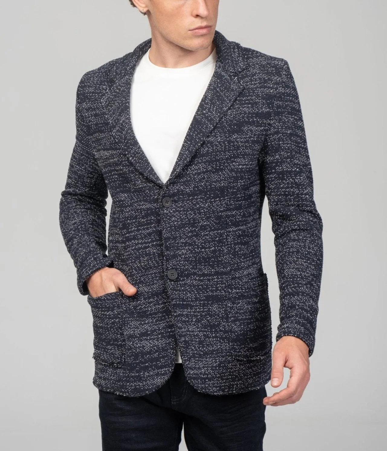 Modern Cotton Jackets - Navy White