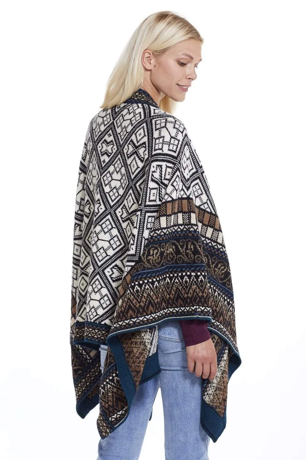 Navajo Alpaca Poncho - Women's Ruana Wrap