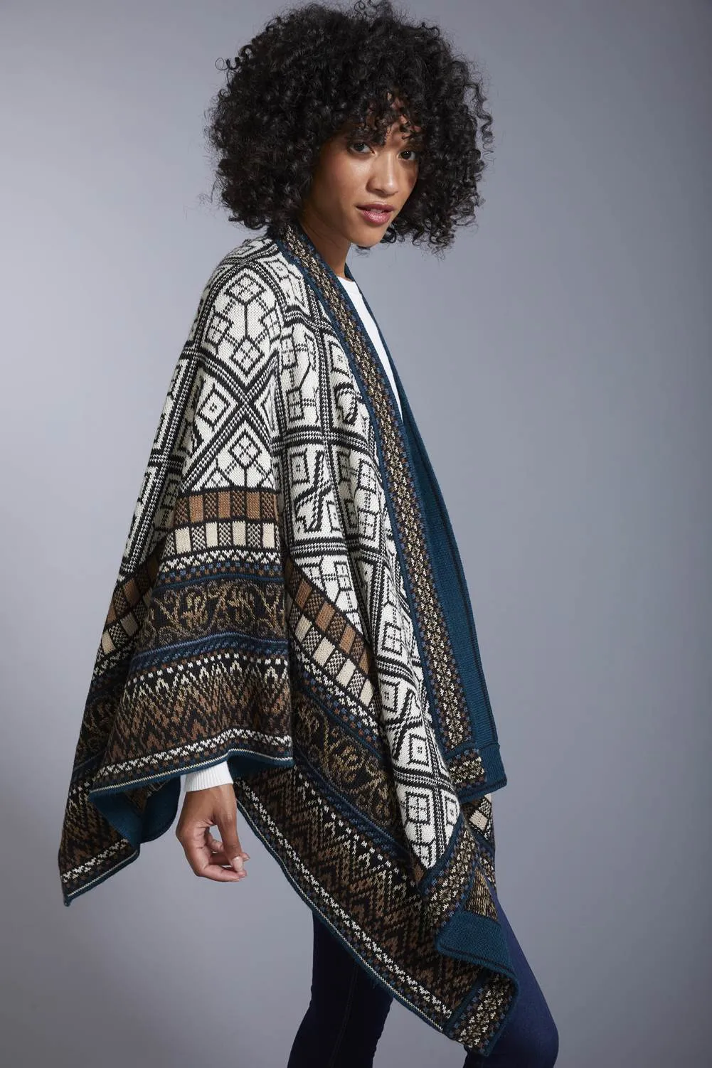 Navajo Alpaca Poncho - Women's Ruana Wrap