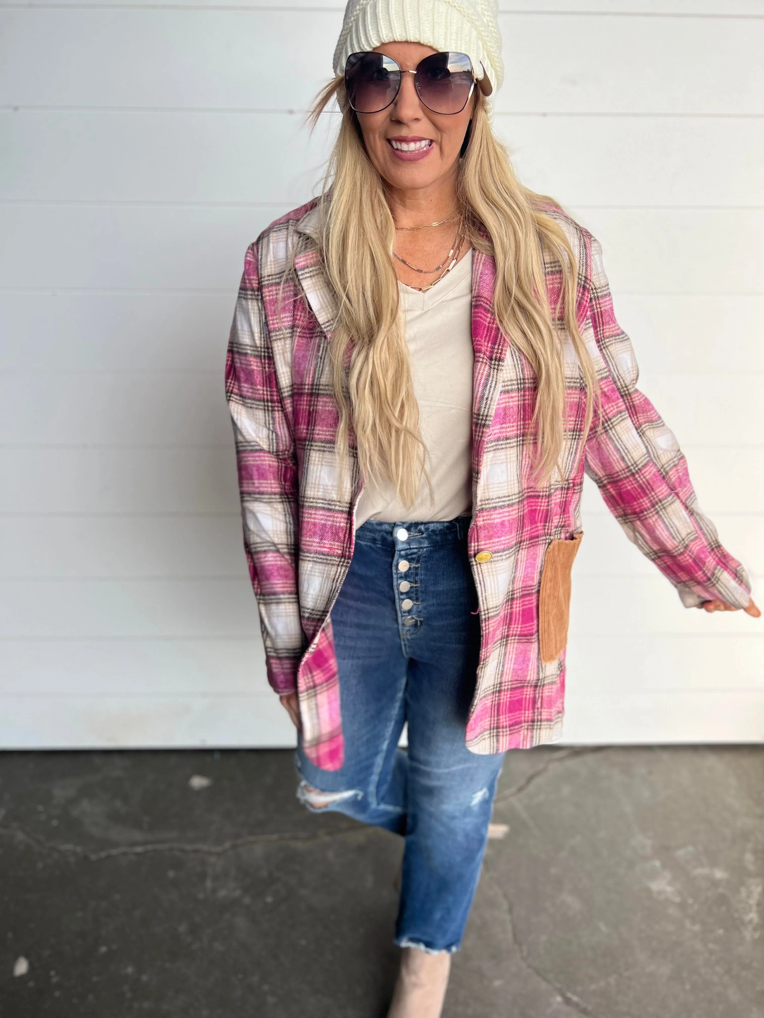 Plaid Flannel Blazer - Final Sale