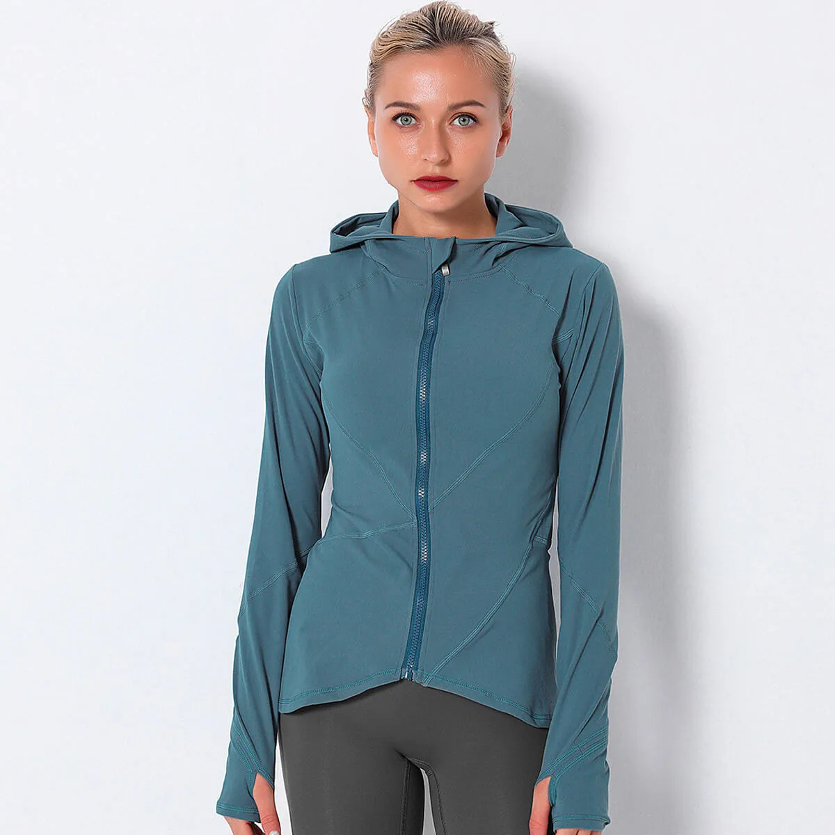 Quick-Dry Active Yoga Asymmetrical Yoga Zip Jacket  COLORS