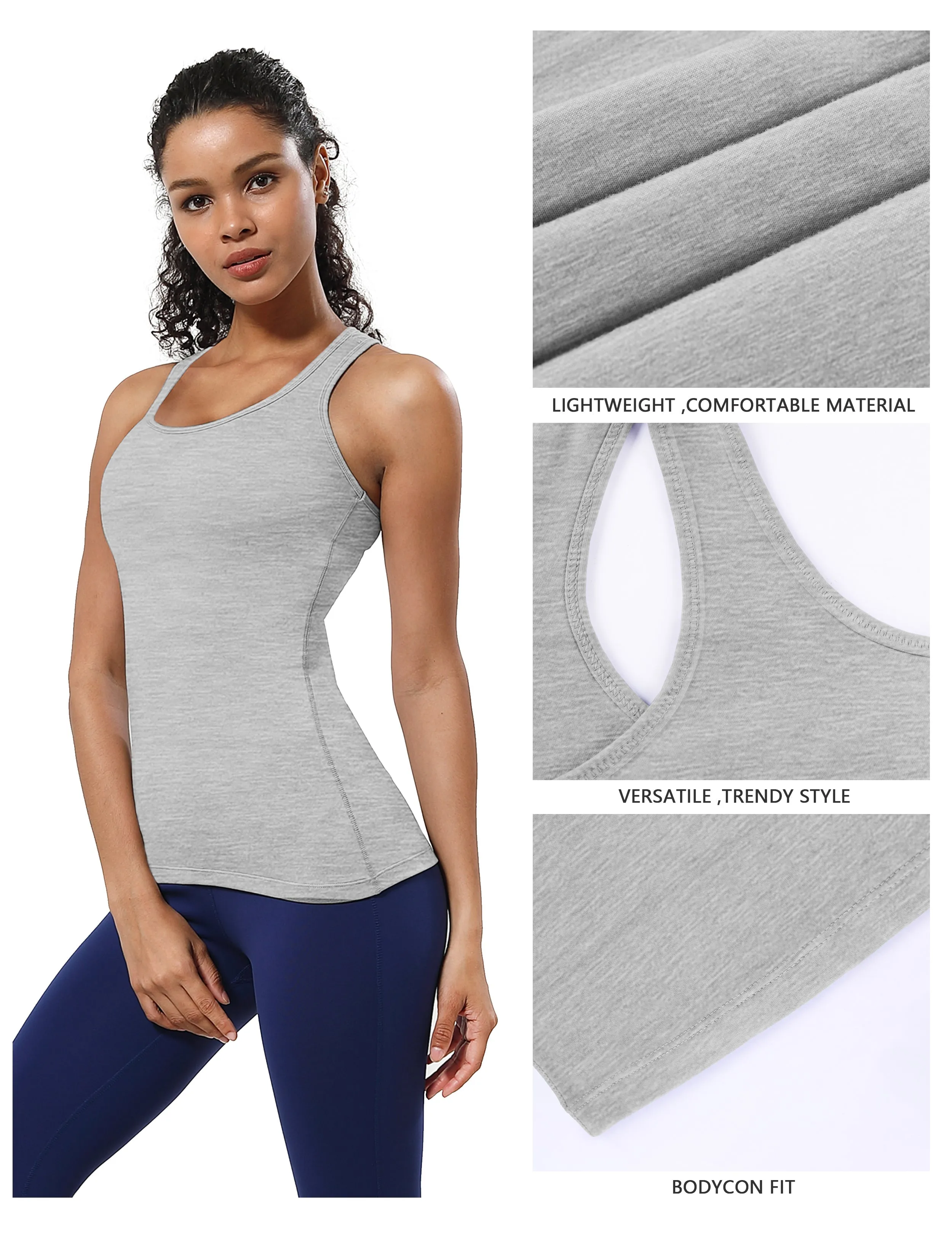 Racerback Athletic Tank Tops heathergray_Golf