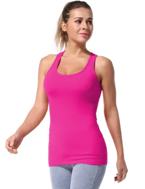 Racerback Athletic Tank Tops magenta_yoga