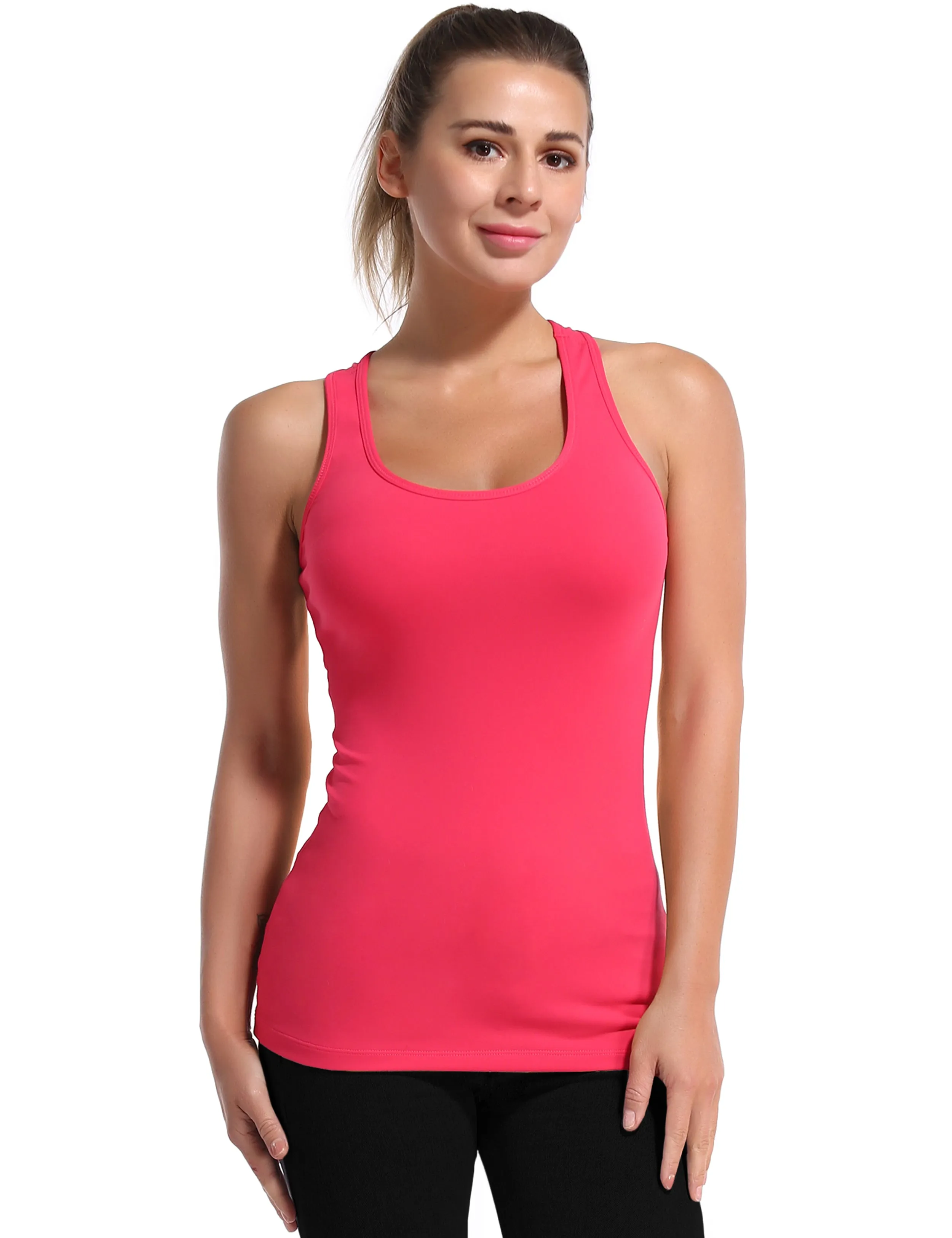 Racerback Athletic Tank Tops red_Golf