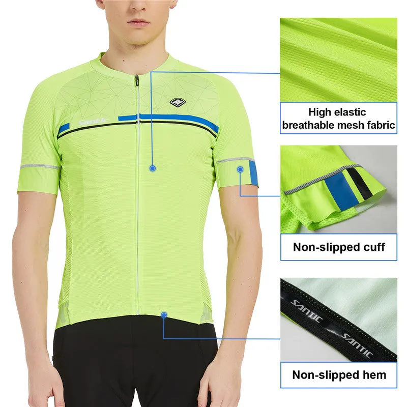 Santic Kamen Lightgreen Jersey & Move on Padded Bib Shorts Outfit