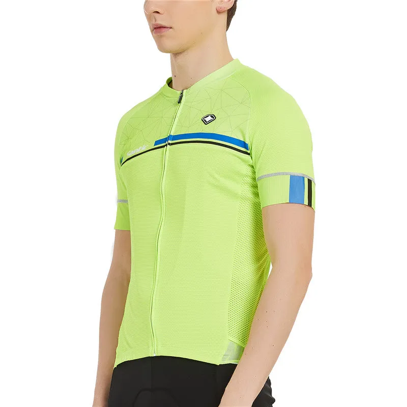 Santic Kamen Lightgreen Jersey & Move on Padded Bib Shorts Outfit