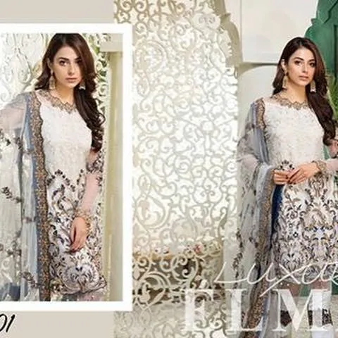 Sifona eid collection made on net (Replica) (Unstitched)