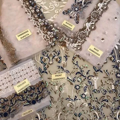 Sifona eid collection made on net (Replica) (Unstitched)