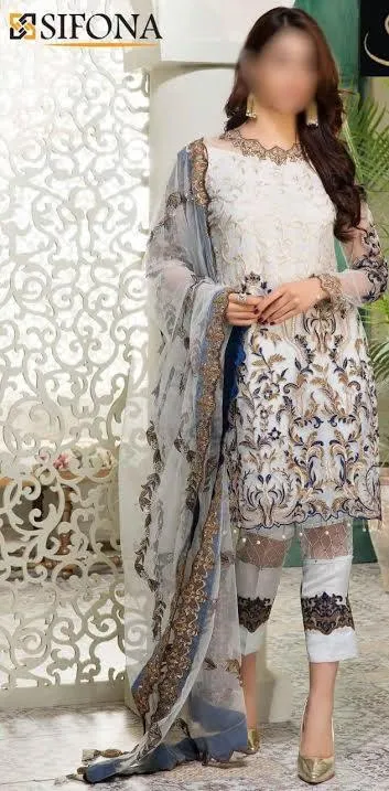 Sifona eid collection made on net (Replica) (Unstitched)