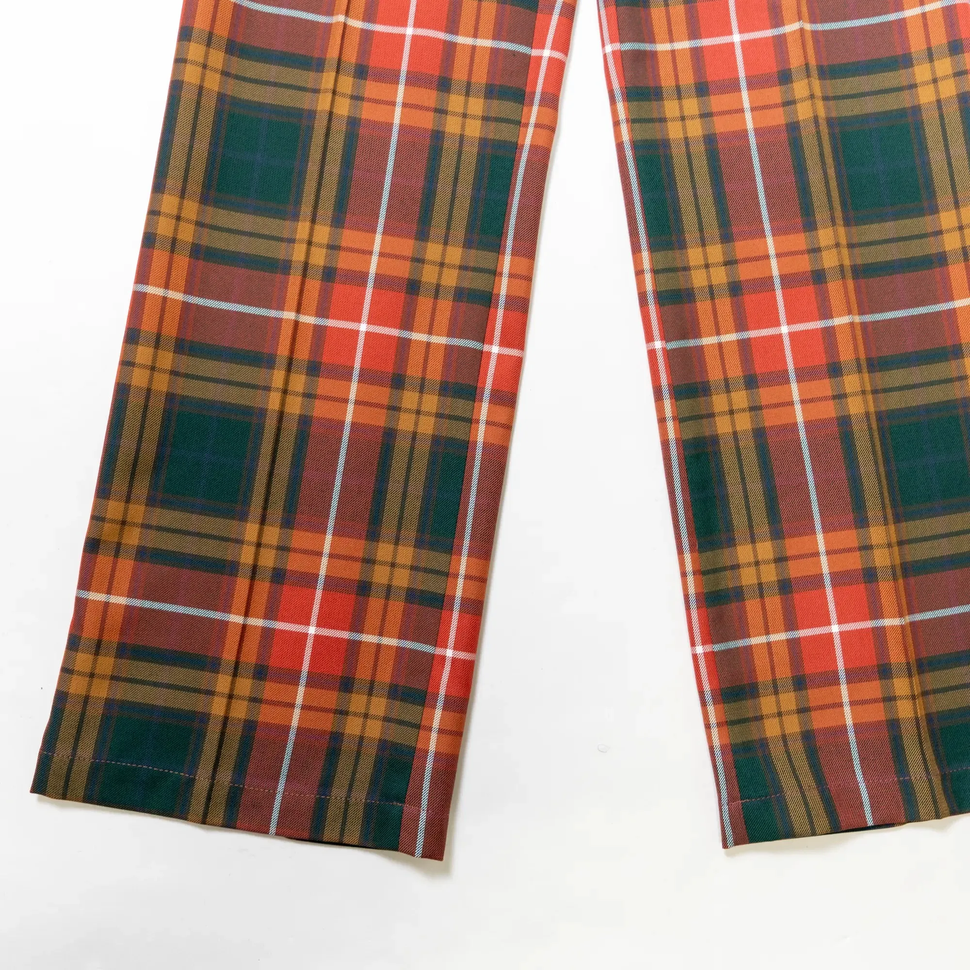 Tailored Bootcut Checked Trousers