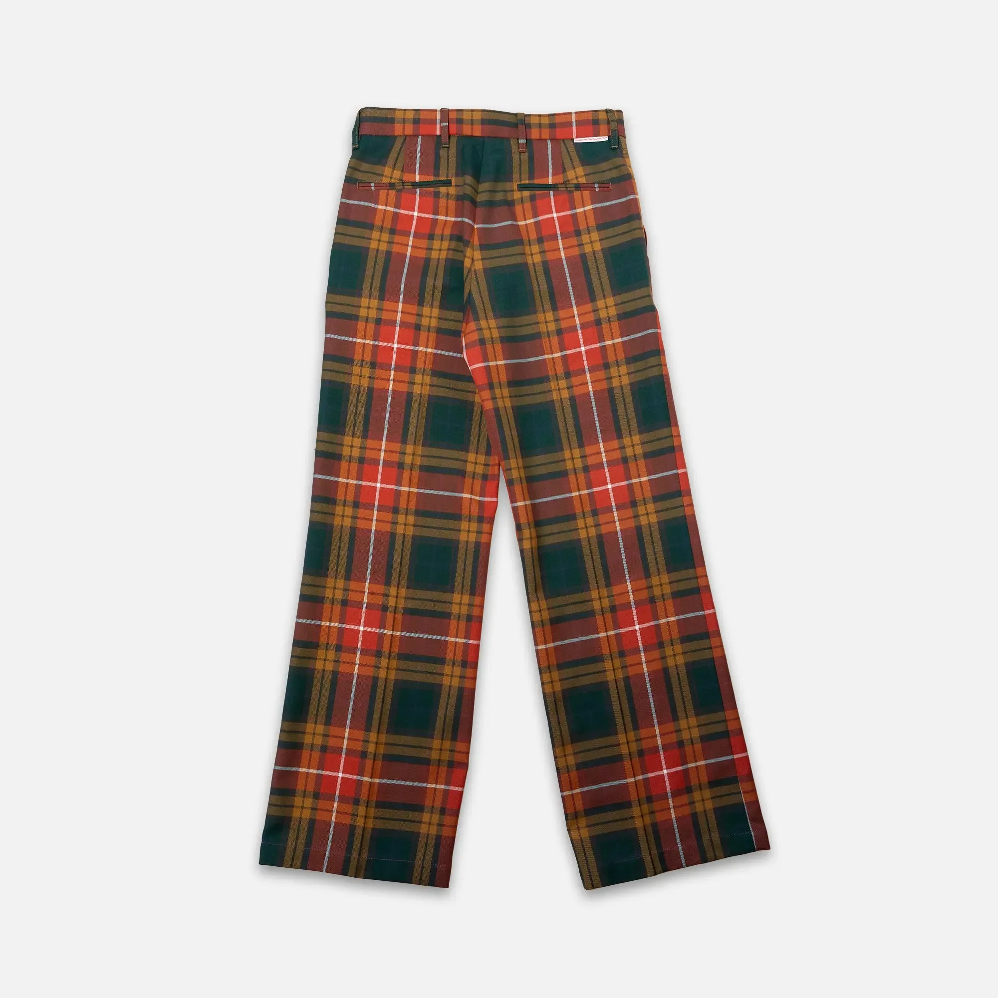 Tailored Bootcut Checked Trousers