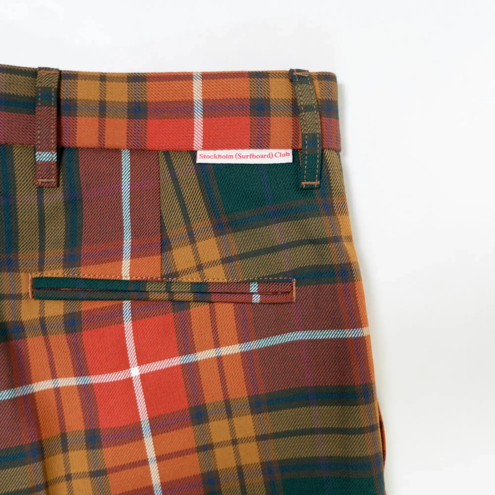 Tailored Bootcut Checked Trousers