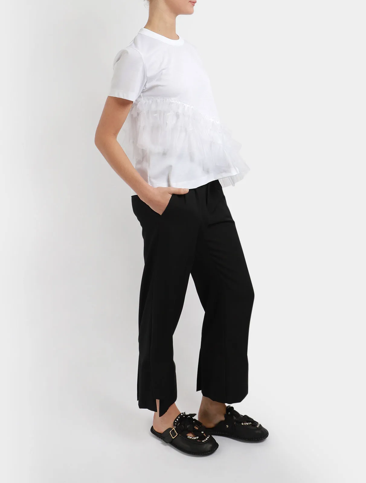 Tailored Split Hem Trousers