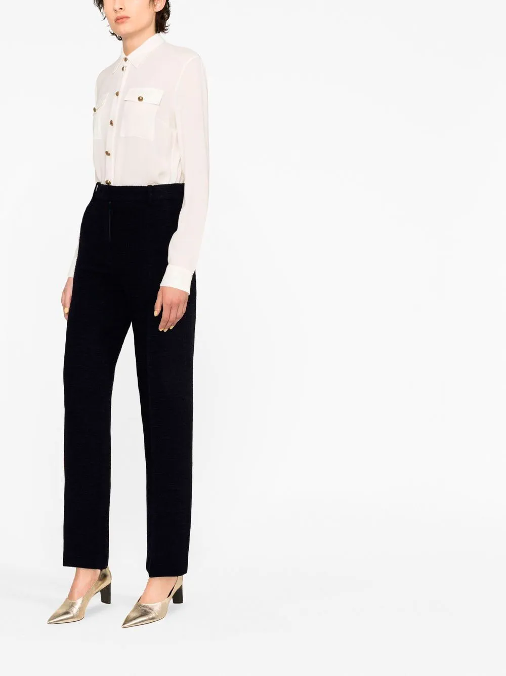 Textured tailored trousers