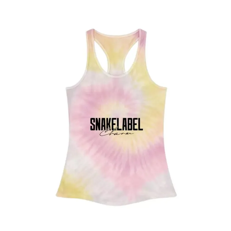 Trendy Tie Dye Racerback Tank Top with Slim Fit Design & Unique Dye Variations