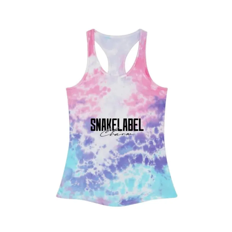 Trendy Tie Dye Racerback Tank Top with Slim Fit Design & Unique Dye Variations