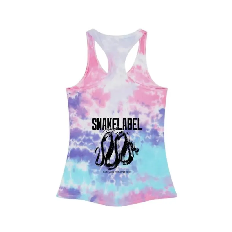 Trendy Tie Dye Racerback Tank Top with Slim Fit Design & Unique Dye Variations